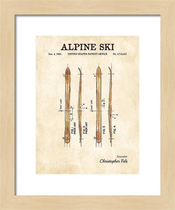 Alpine Ski Watercolor Patent Us4715612a