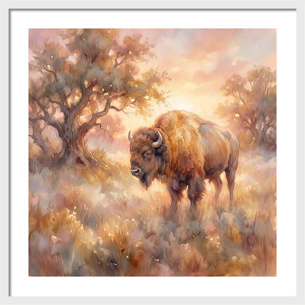 American Bison In Landscape