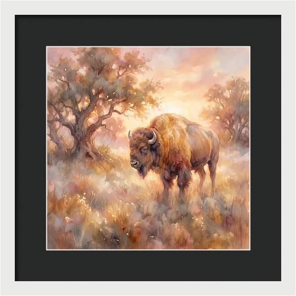 American Bison In Landscape
