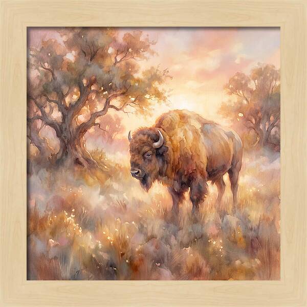 American Bison In Landscape