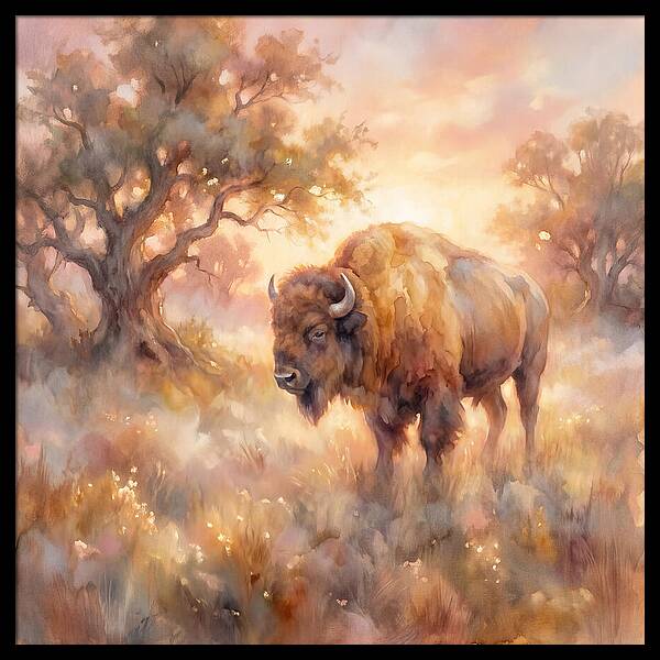 American Bison In Landscape