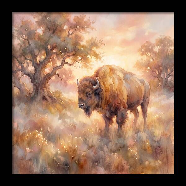 American Bison In Landscape