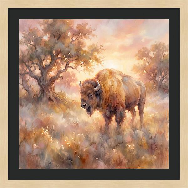 American Bison In Landscape