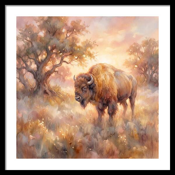 American Bison In Landscape