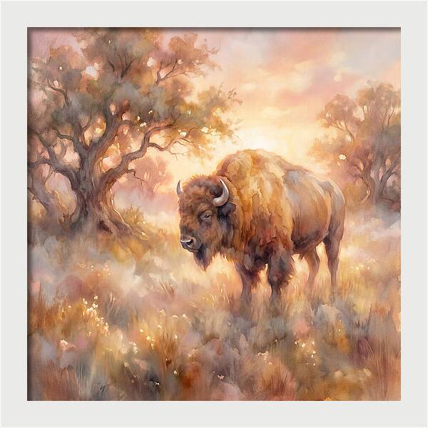 American Bison In Landscape