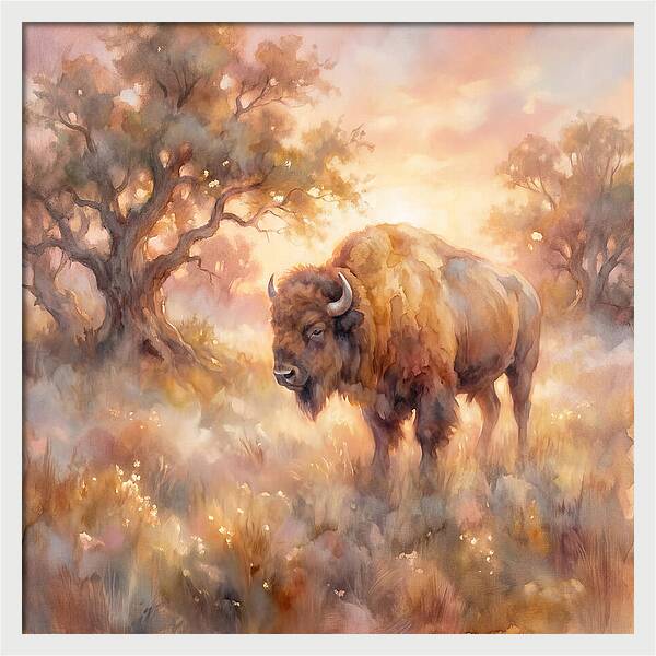 American Bison In Landscape