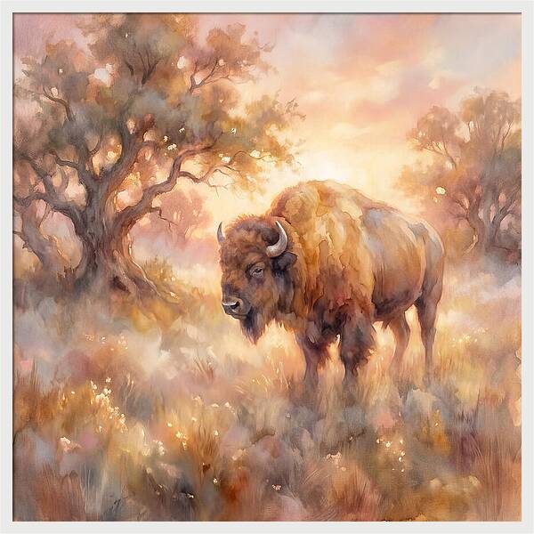 American Bison In Landscape