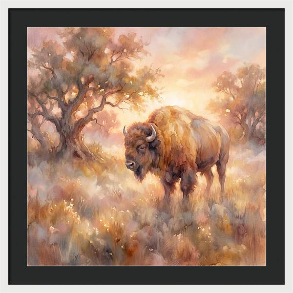 American Bison In Landscape