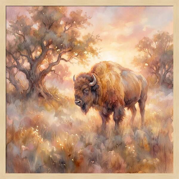 American Bison In Landscape