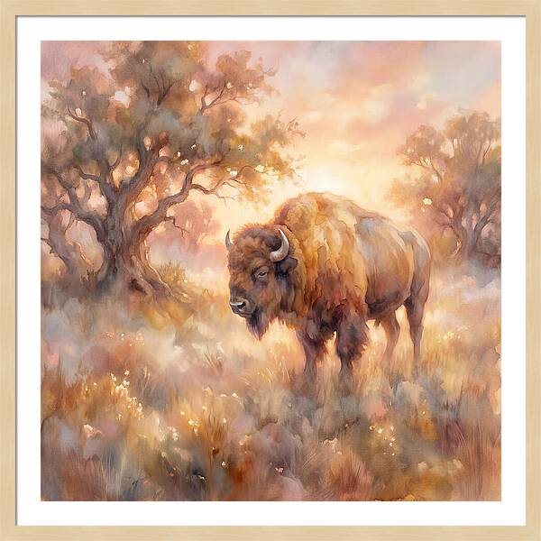 American Bison In Landscape