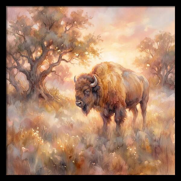 American Bison In Landscape