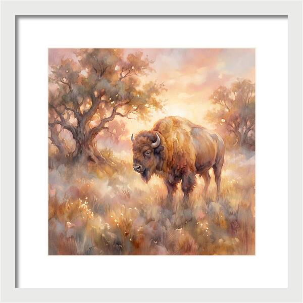 American Bison In Landscape