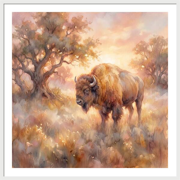 American Bison In Landscape