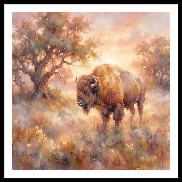 American Bison In Landscape