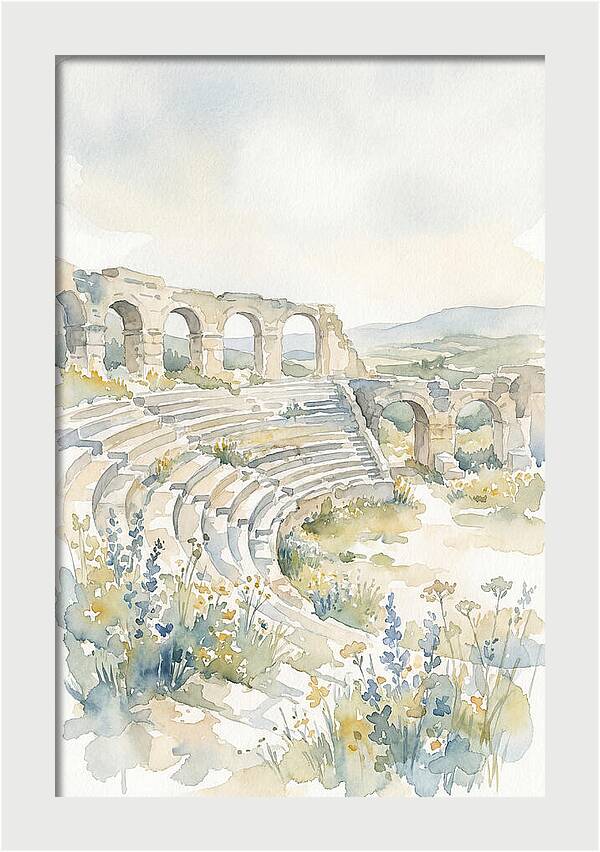 Amphitheater Ruins Embraced By Nature