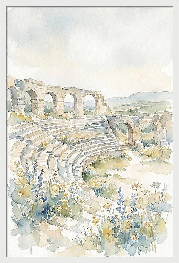 Amphitheater Ruins Embraced By Nature