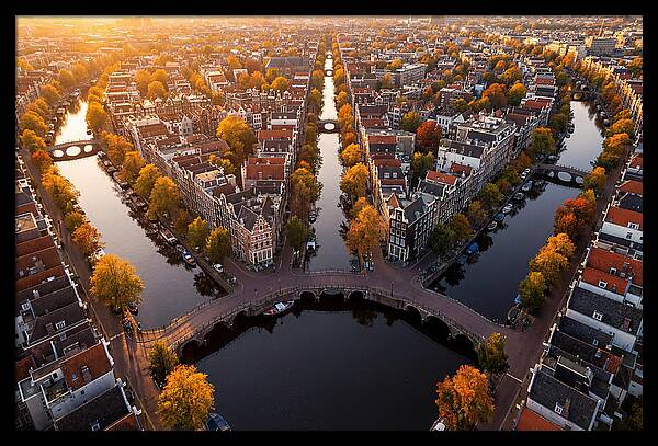 Amsterdam Canal Ring From Above