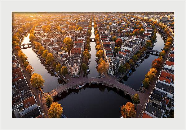 Amsterdam Canal Ring From Above