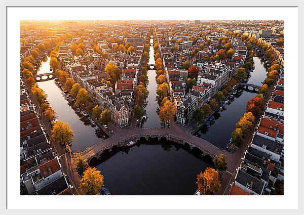 Amsterdam Canal Ring From Above