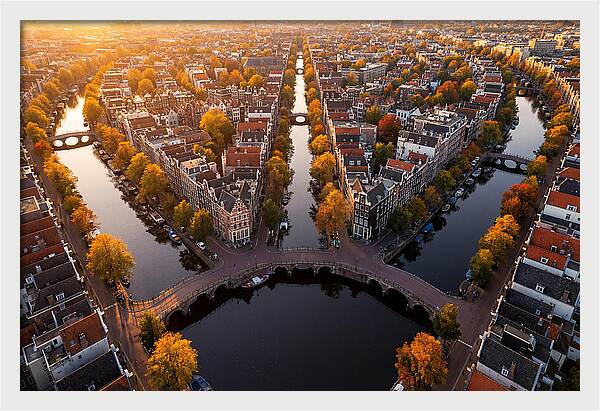 Amsterdam Canal Ring From Above