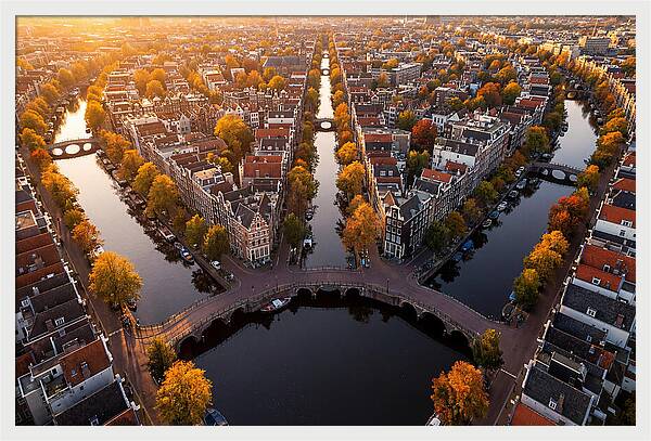 Amsterdam Canal Ring From Above