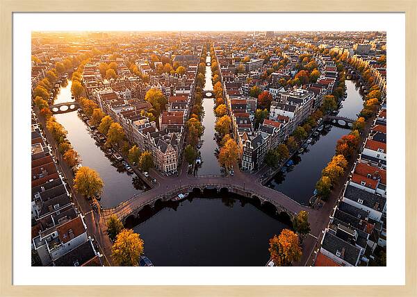 Amsterdam Canal Ring From Above