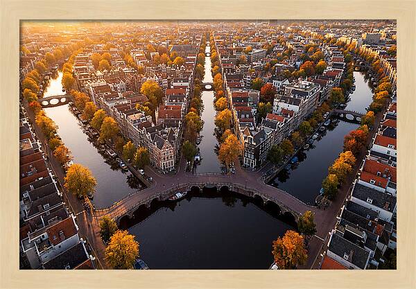 Amsterdam Canal Ring From Above
