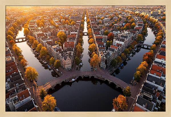 Amsterdam Canal Ring From Above