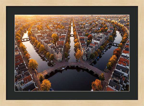 Amsterdam Canal Ring From Above