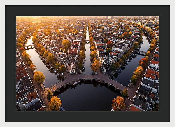 Amsterdam Canal Ring From Above