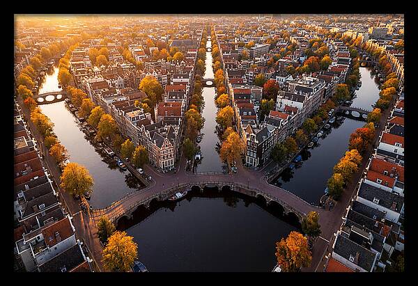 Amsterdam Canal Ring From Above