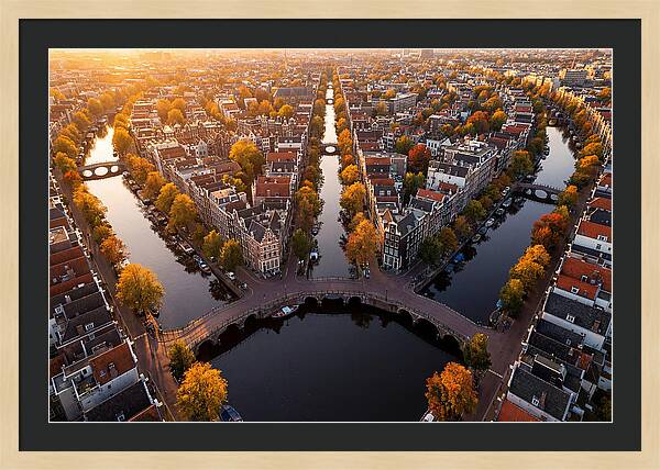 Amsterdam Canal Ring From Above