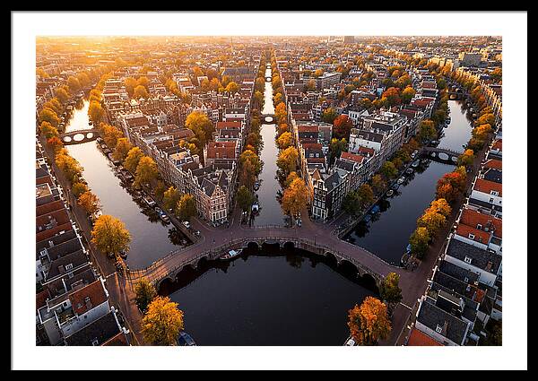 Amsterdam Canal Ring From Above