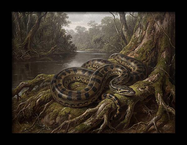 Anaconda In Its Habitat