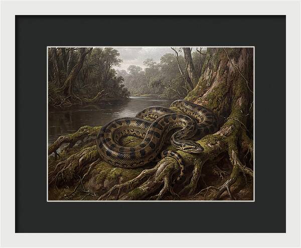 Anaconda In Its Habitat