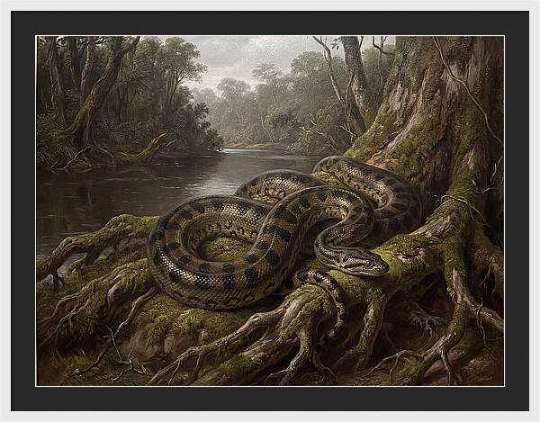 Anaconda In Its Habitat