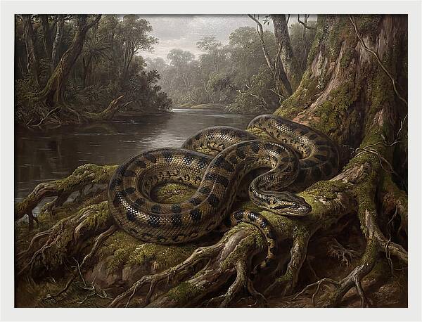 Anaconda In Its Habitat