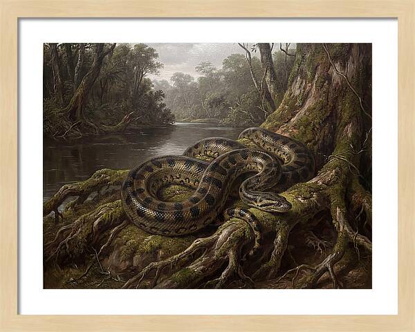Anaconda In Its Habitat