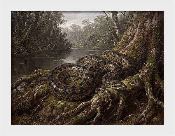 Anaconda In Its Habitat