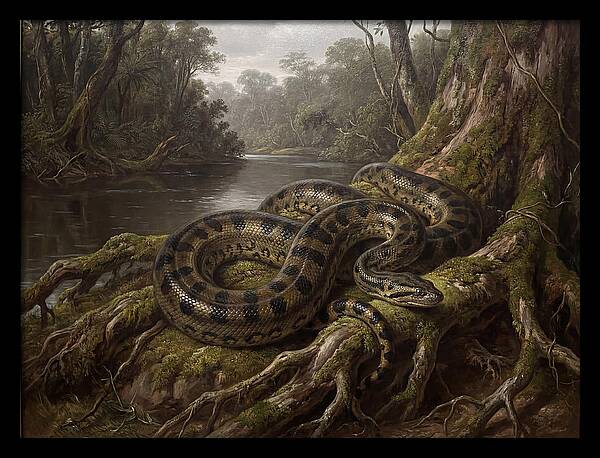Anaconda In Its Habitat