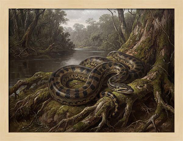 Anaconda In Its Habitat
