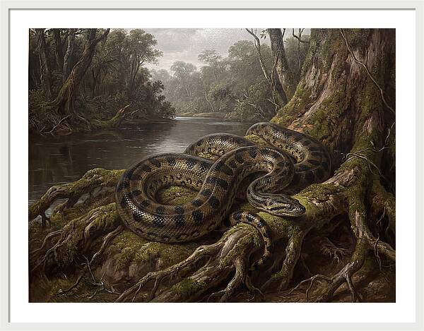 Anaconda In Its Habitat