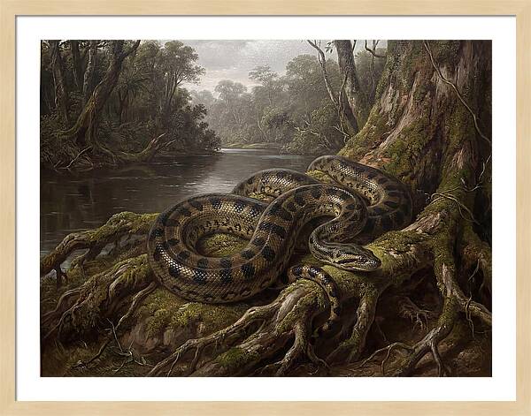 Anaconda In Its Habitat