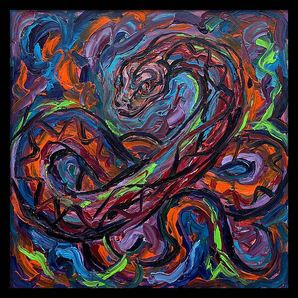 Anaconda In Vibrant Swirls