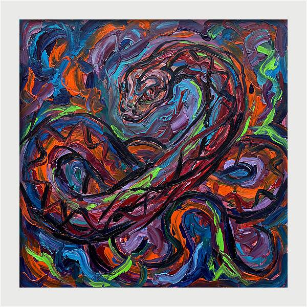 Anaconda In Vibrant Swirls