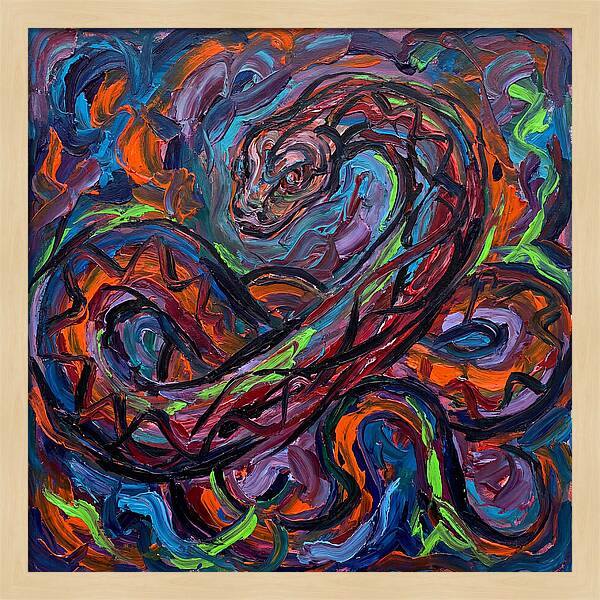Anaconda In Vibrant Swirls