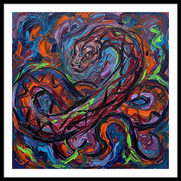 Anaconda In Vibrant Swirls