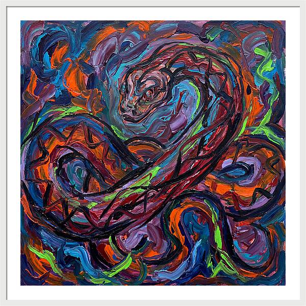 Anaconda In Vibrant Swirls