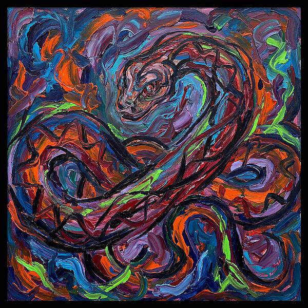Anaconda In Vibrant Swirls