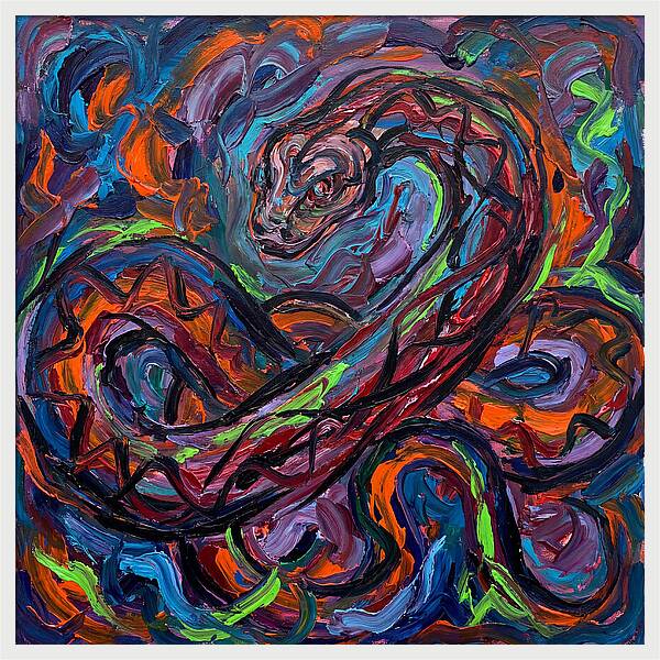 Anaconda In Vibrant Swirls